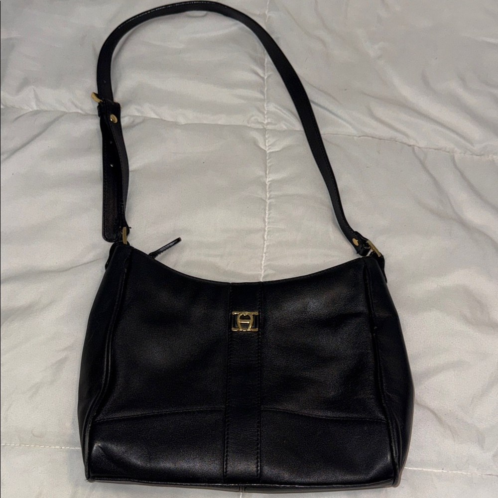 Etienne Aigner Classic Black Shoulder Bag